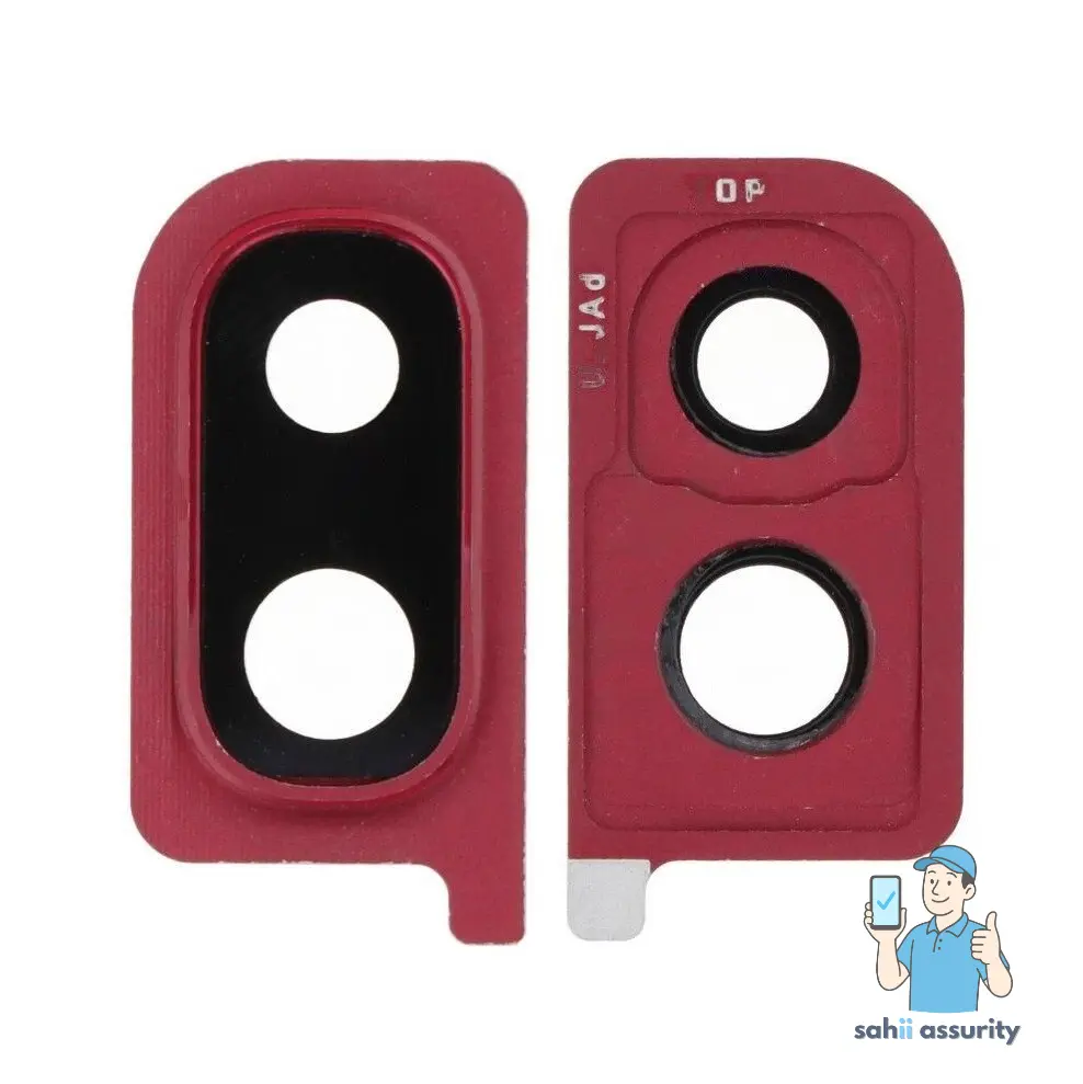 Camera Lens Glass with Frame for Samsung Galaxy A30 Red